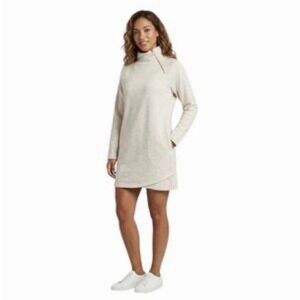 Earth Yoga Organic Cotton Zip Neck Dress Tunic Top Women's Size Large